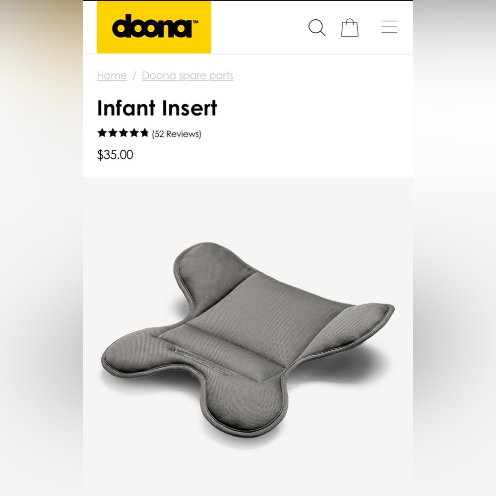 Gray Infant Car Seat Insert